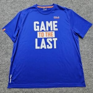 Polo Ralph Lauren Shirt Mens XL Blue ThermoVent Performance Game To The Last